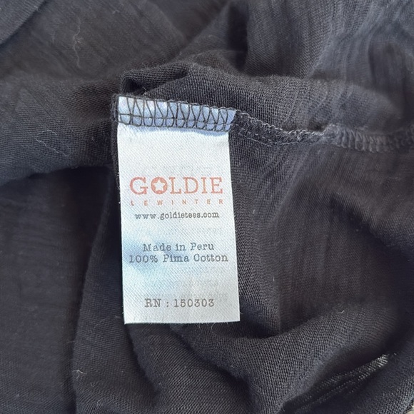 Goldie Lewinter rainbow tipped black crewneck tank top - Picture 13 of 15